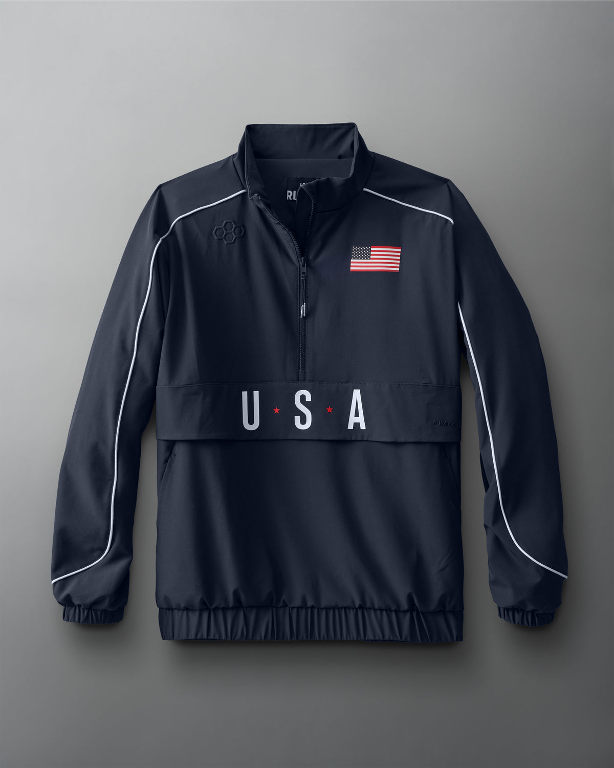 Coupe-vent 1/4 zip drapeau USA