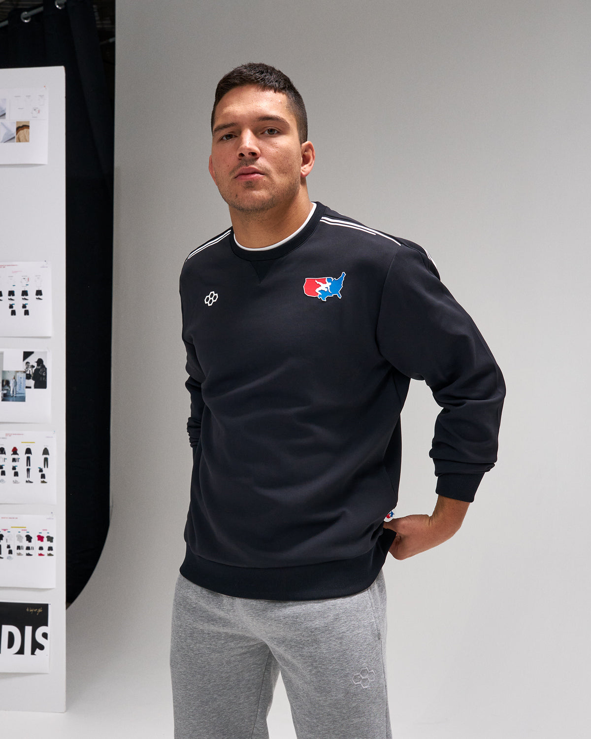 USA Wrestling Map Chronicle Elite Crewneck