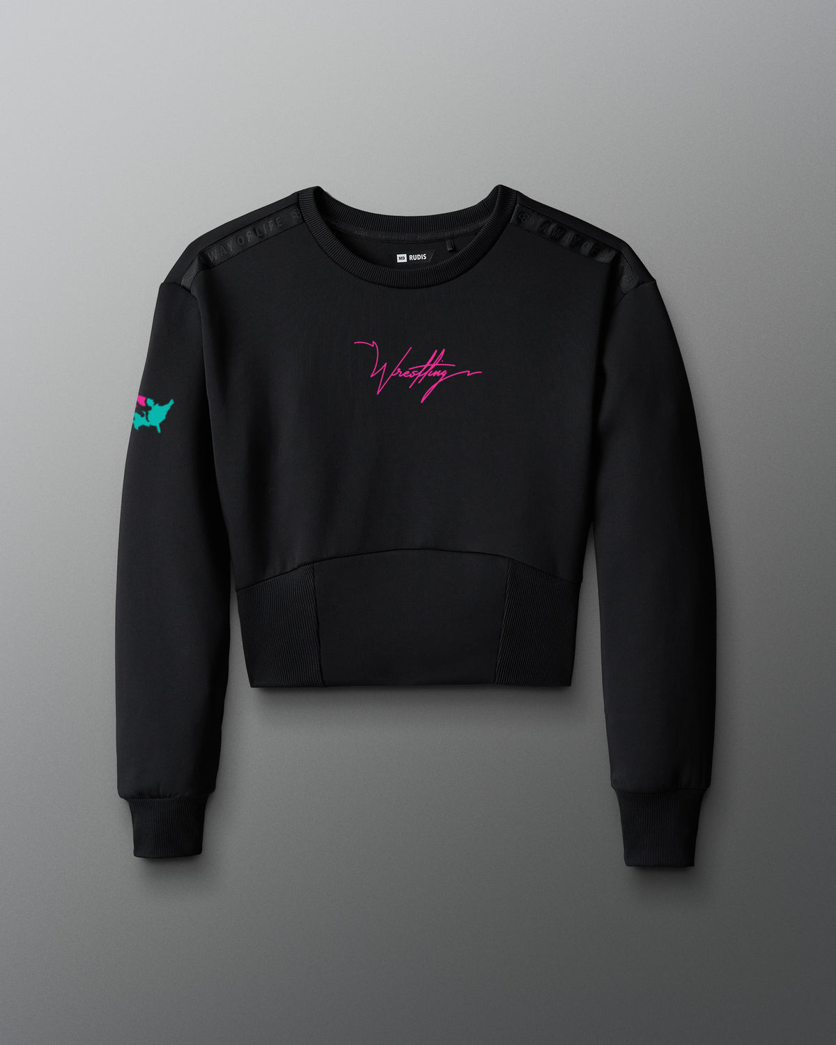 USA Wrestling Women's Cropped COOL-FEEL Crewneck