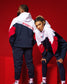 USA Wrestling Map 280 Tech Fleece Colorblock Hoodie - Navy/White/Red
