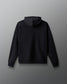 Black hoodie on a light gray background