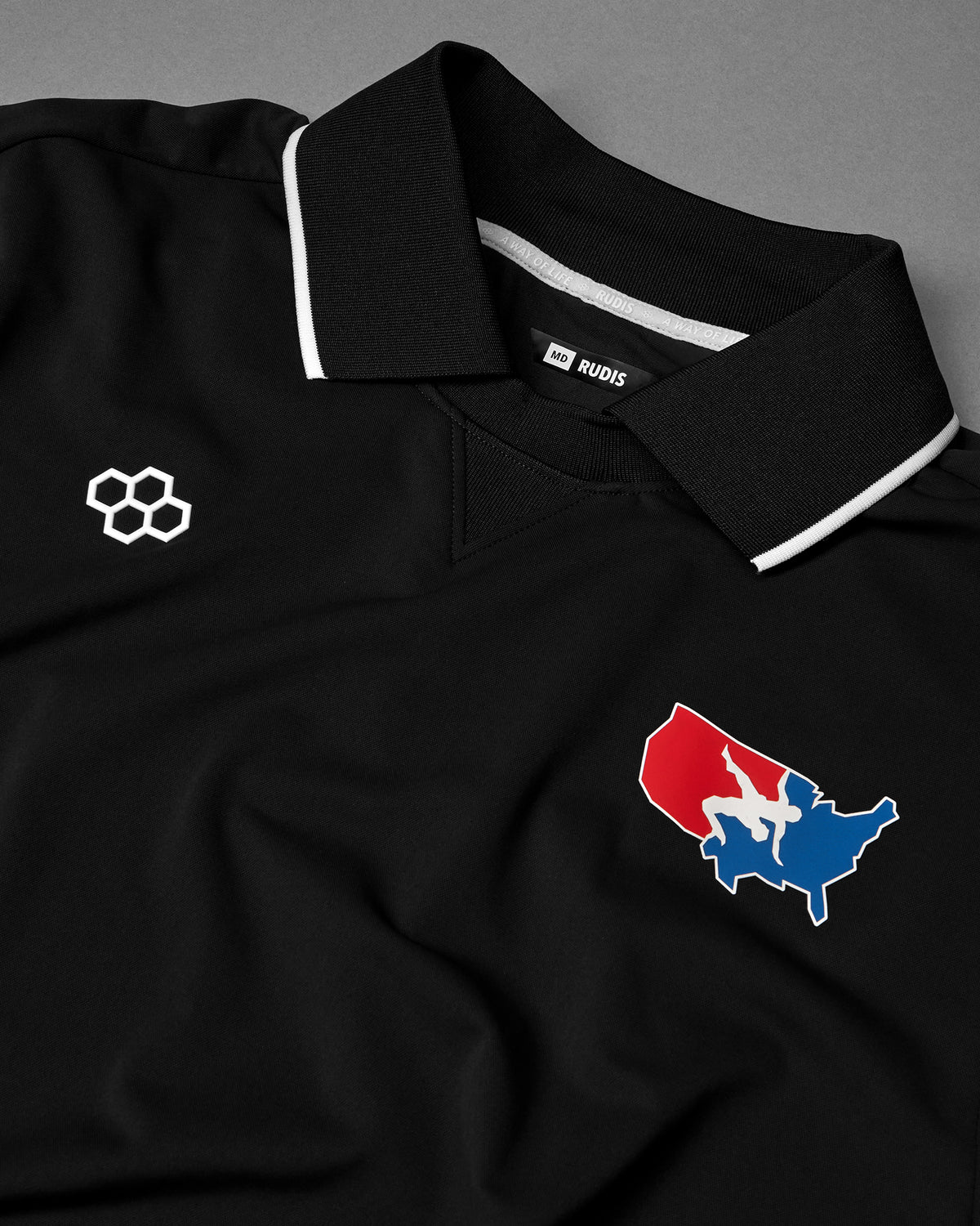 USA Wrestling Map Chronicle Elite Polo