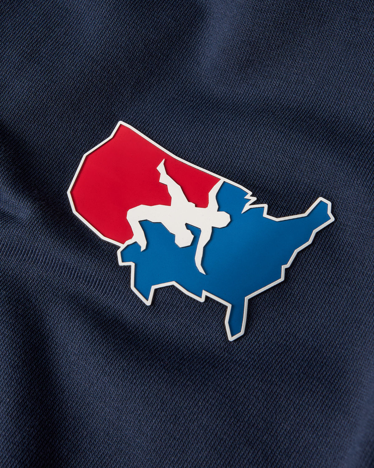 Sweat-shirt de luxe en éponge USA Wrestling pour femme, fermeture éclair 1/4