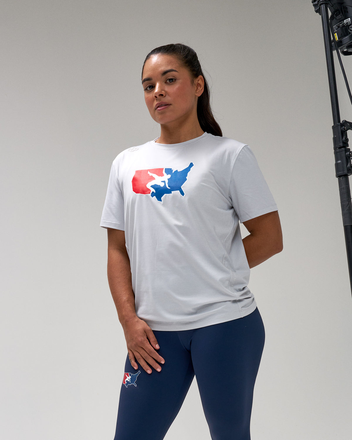 USA Wrestling Logo Performance Heather T-Shirt