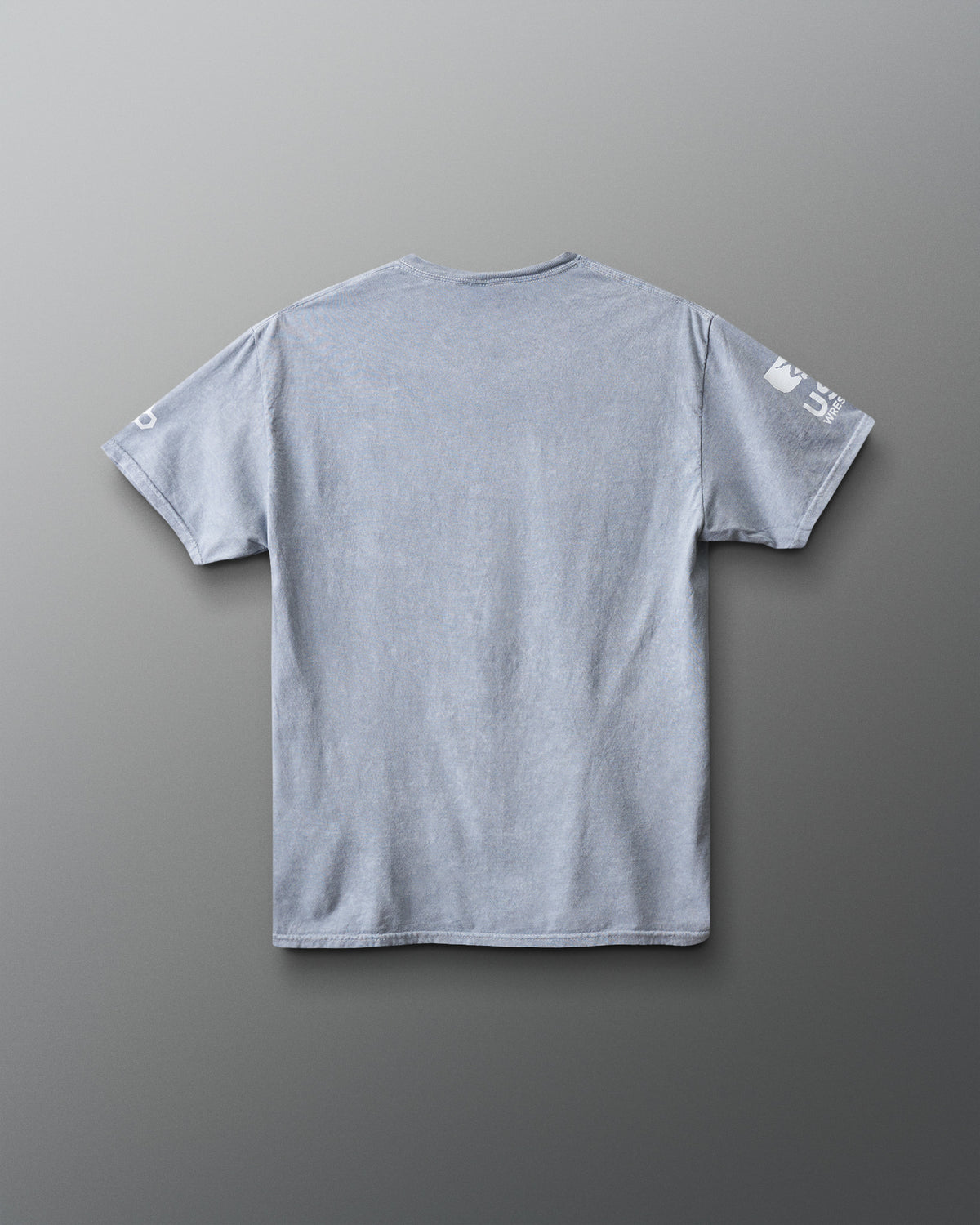 T-shirt épais délavé à l'acide avec logo de l'équipe de catch américaine