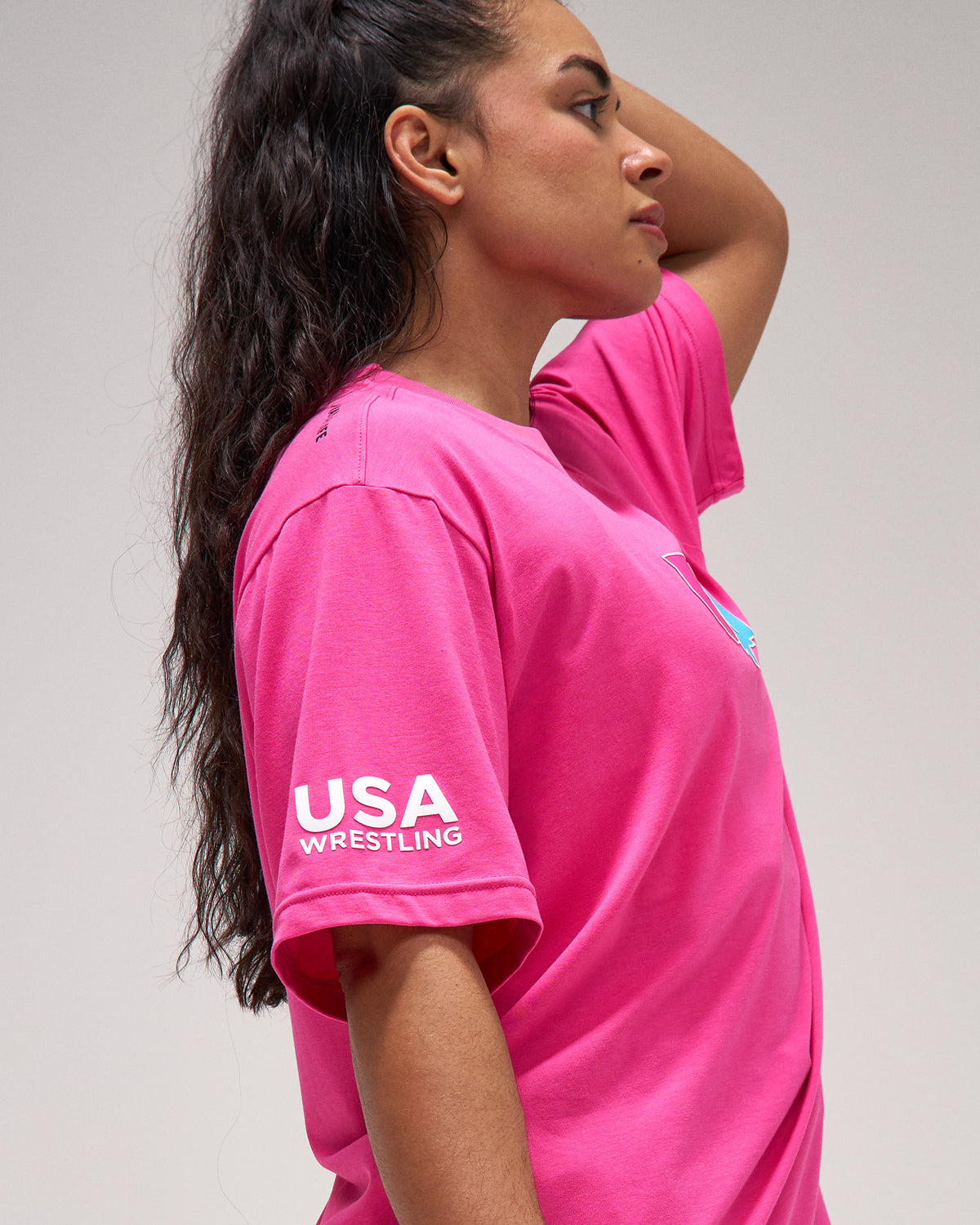 USA Wrestling Map Boxy Hybrid T-Shirt