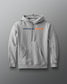 Gray hoodie with 'UNITED WORLD WORLDS' text on a gray background