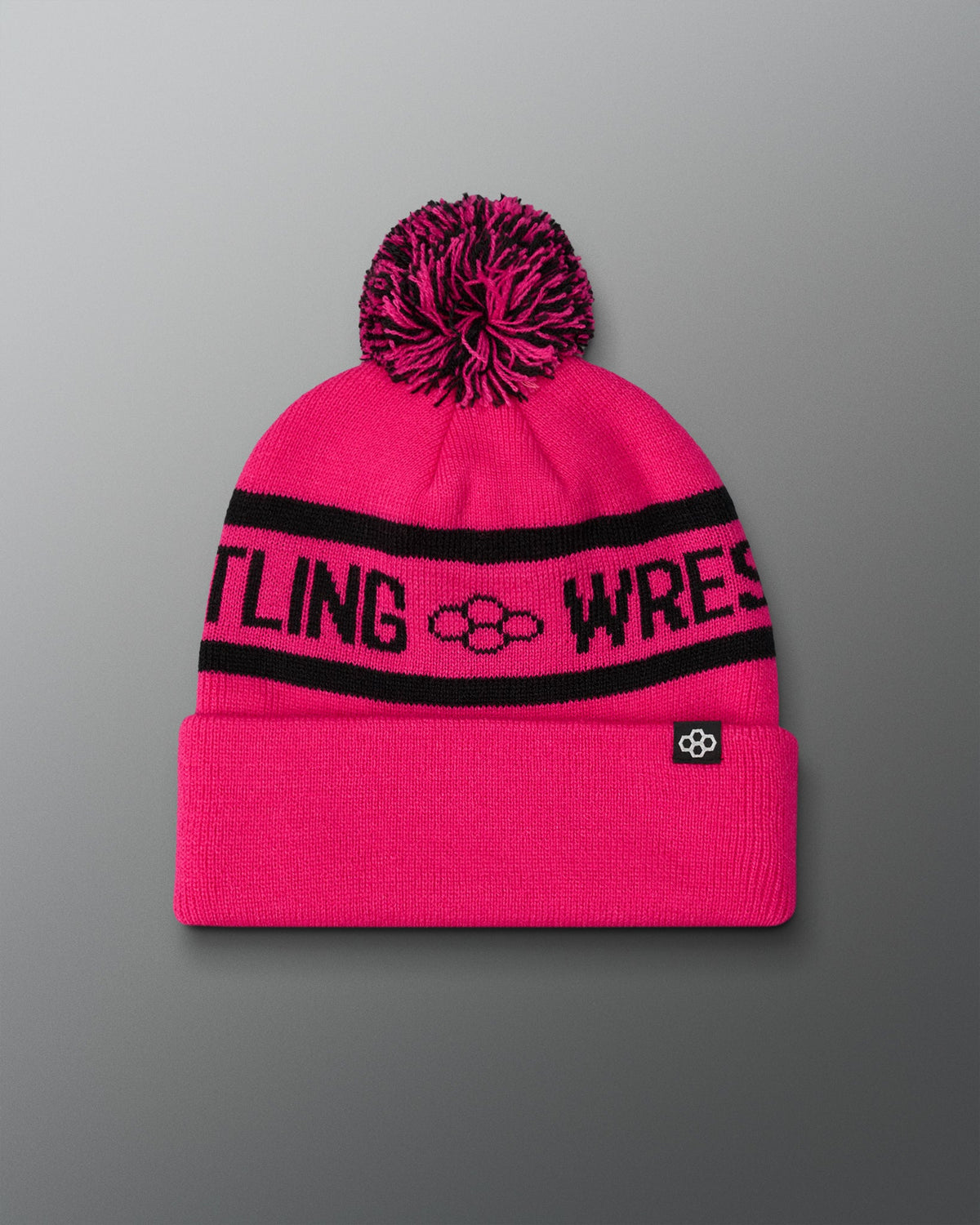 RUDIS Two Tone Pom Beanie - Pink/Black