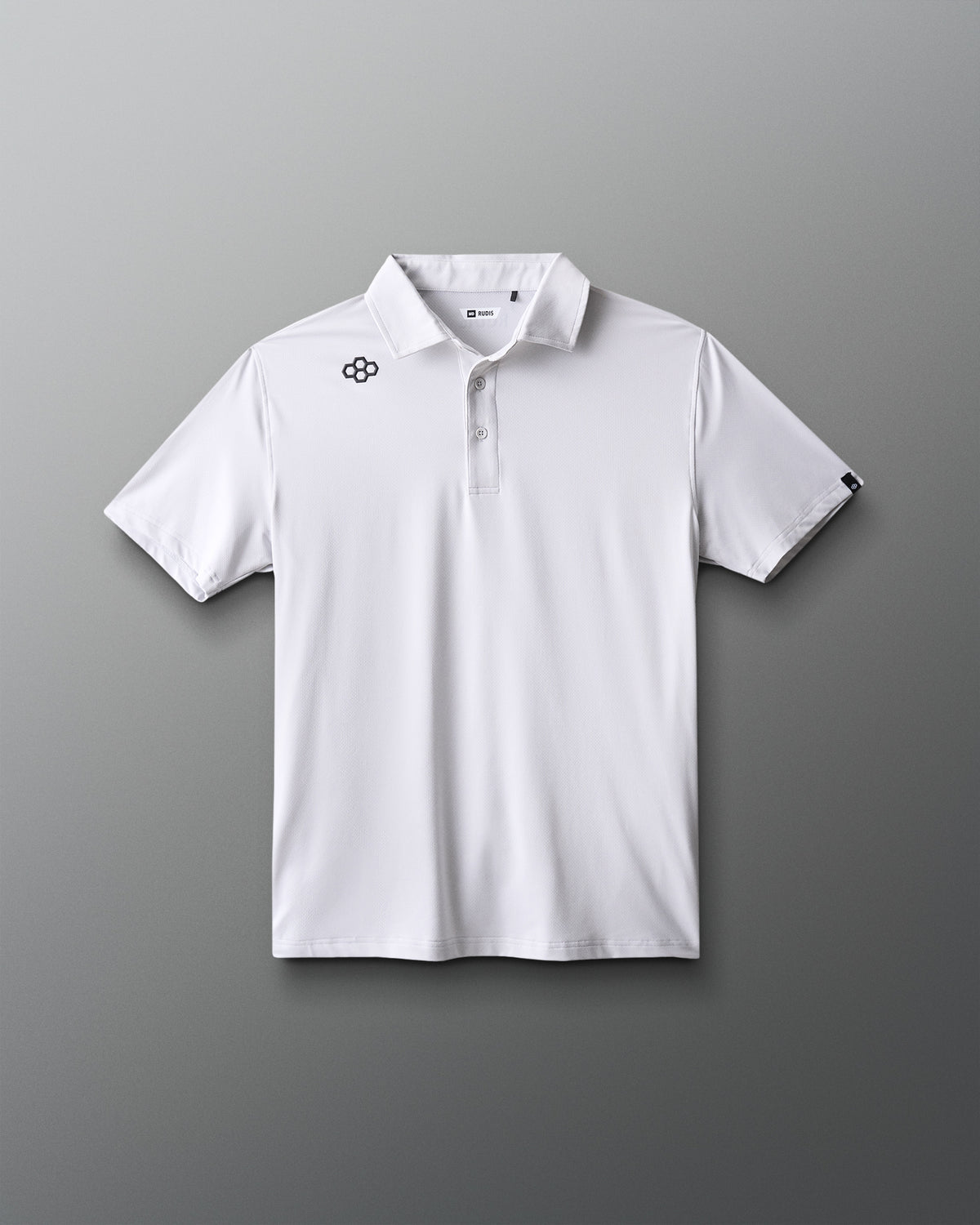 RUDIS Classic Performance Hex Polo - Lunar Gray