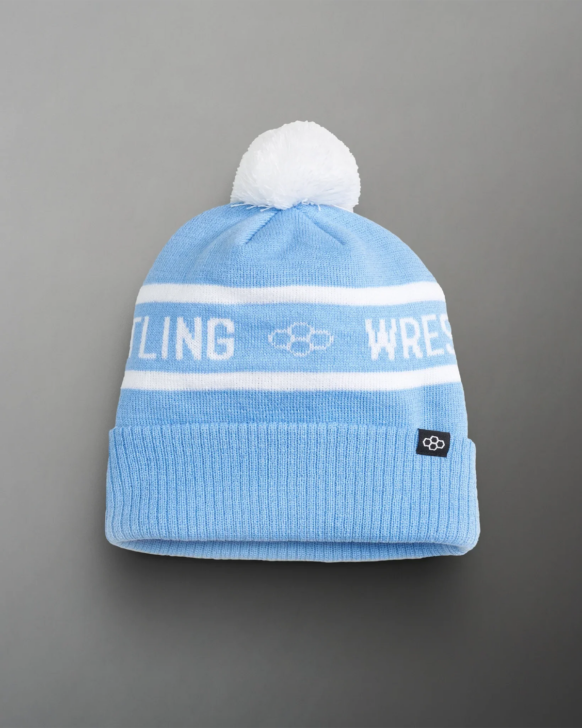 Bonnet à rabat Team Wrestling - Bleu clair/blanc