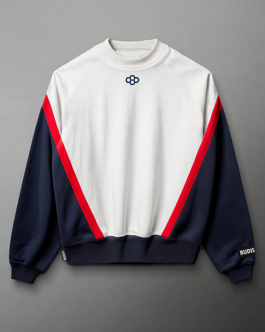 RUDIS Colorblock Crewneck - Red/White/Navy