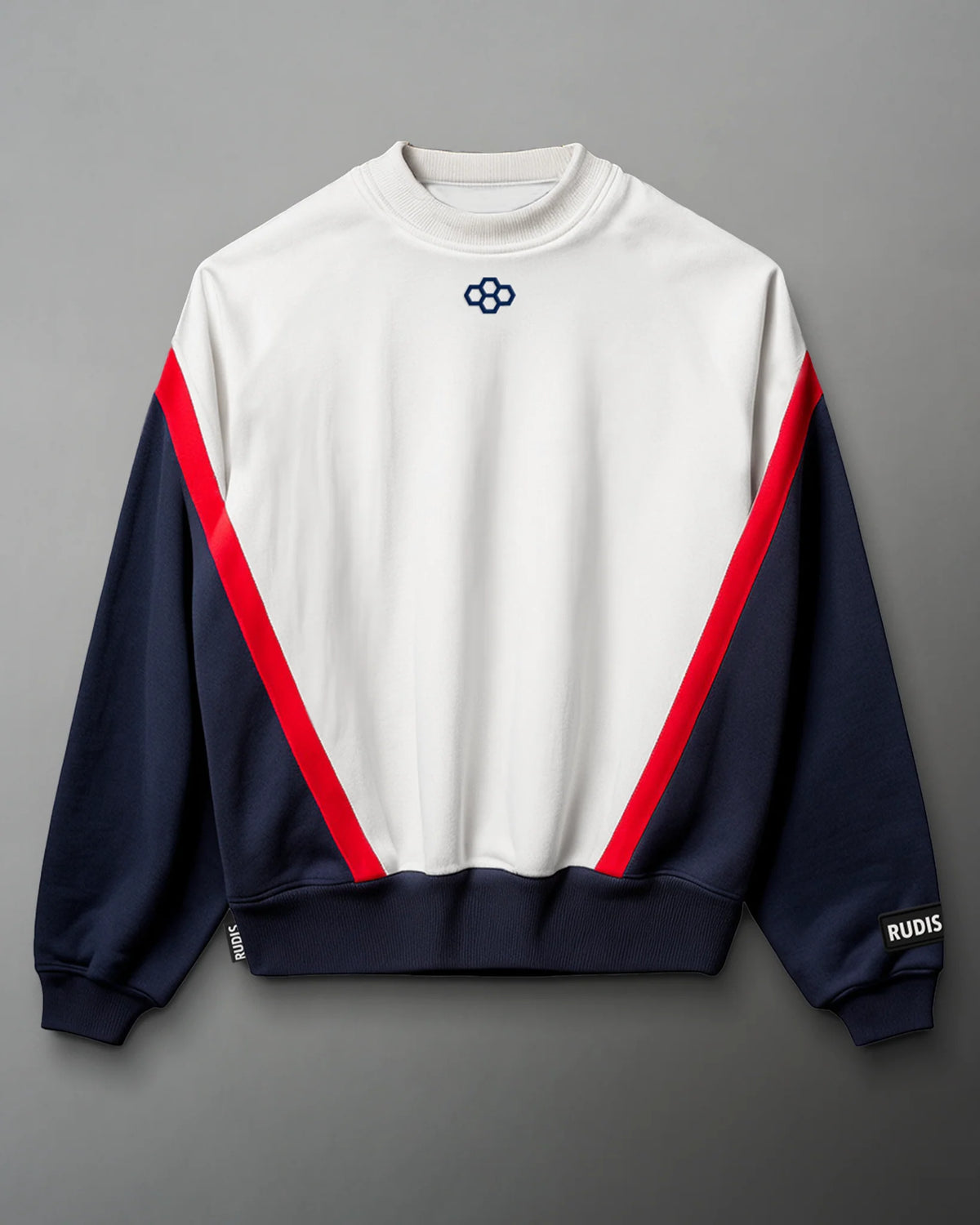 RUDIS Colorblock Crewneck - Red/White/Navy