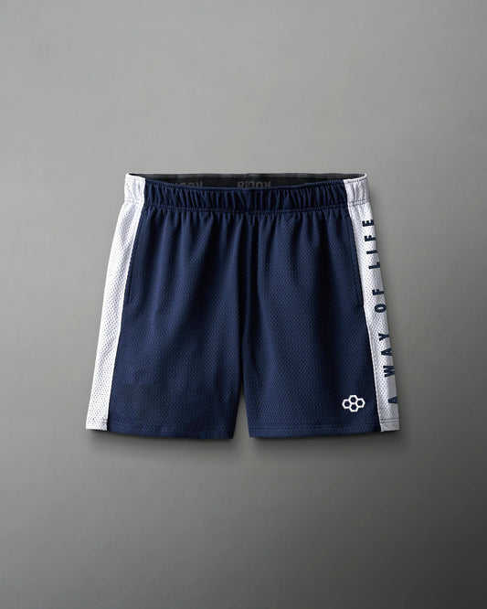 RUDIS 5" Panel Mesh Short - Navy/White