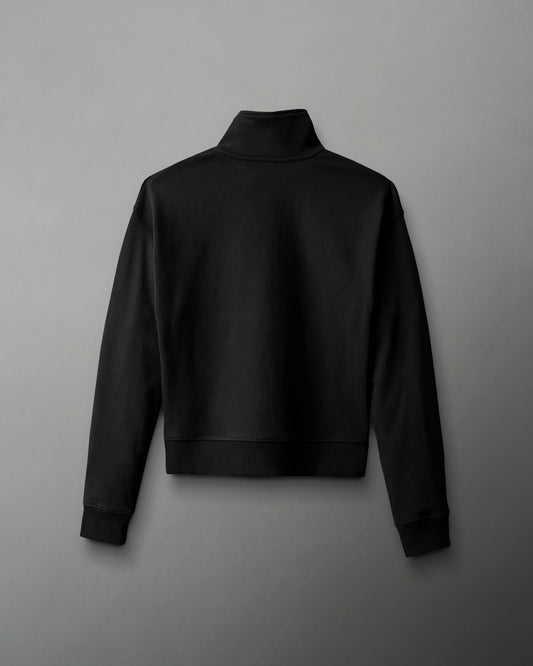 Women's Luxe Terry 1/4 Zip - Black