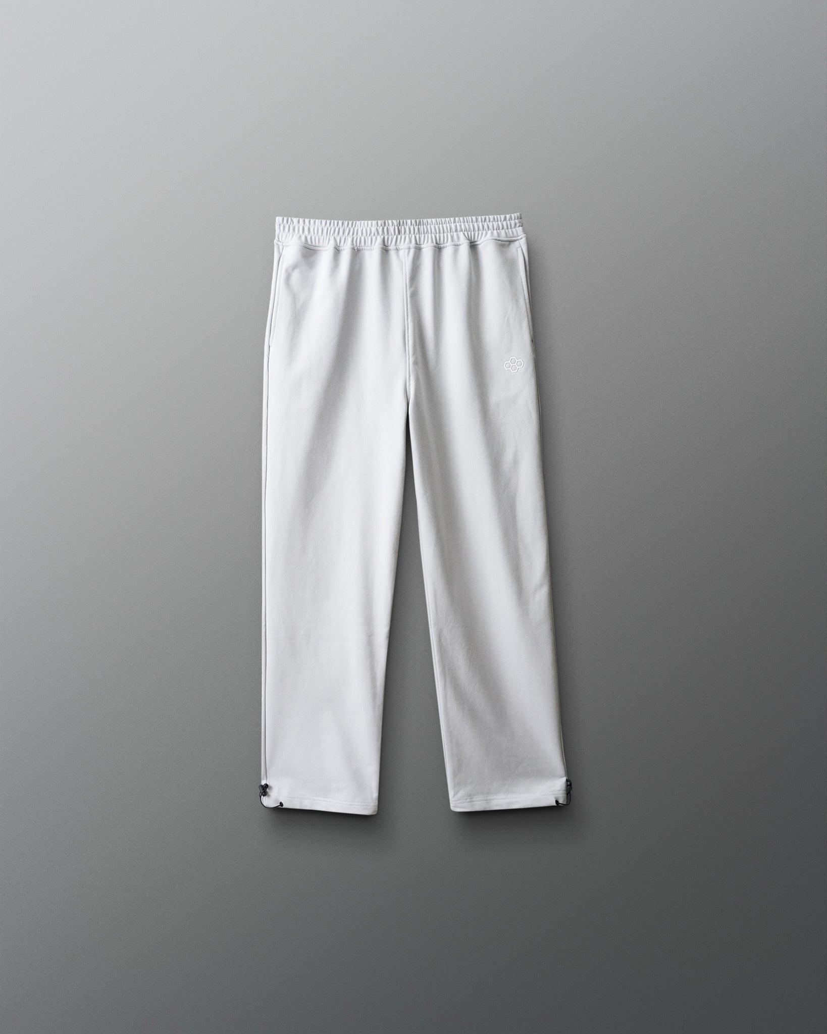 White pants on a gray background