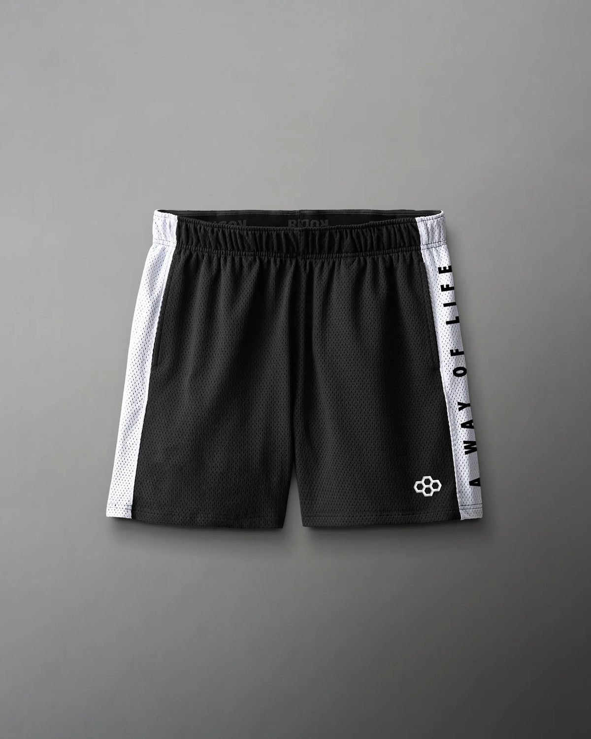RUDIS 5" Youth Panel Mesh Short - Black/White