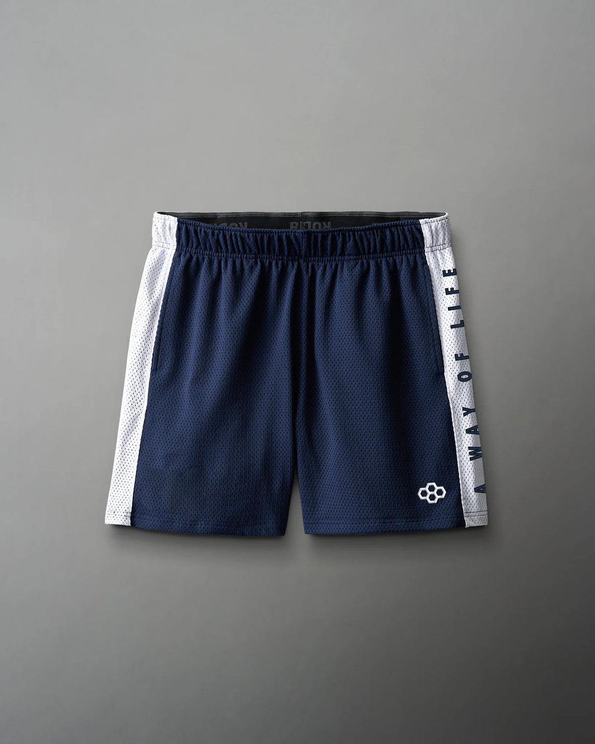 RUDIS 5" Youth Panel Mesh Short - Navy/White