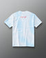 Back view of RUDIS Wonder Woman Comic Relaxed Cotton T-Shirt in blue tie dye, featuring a relaxed silhouette and red A Way of Life script below the neckline.