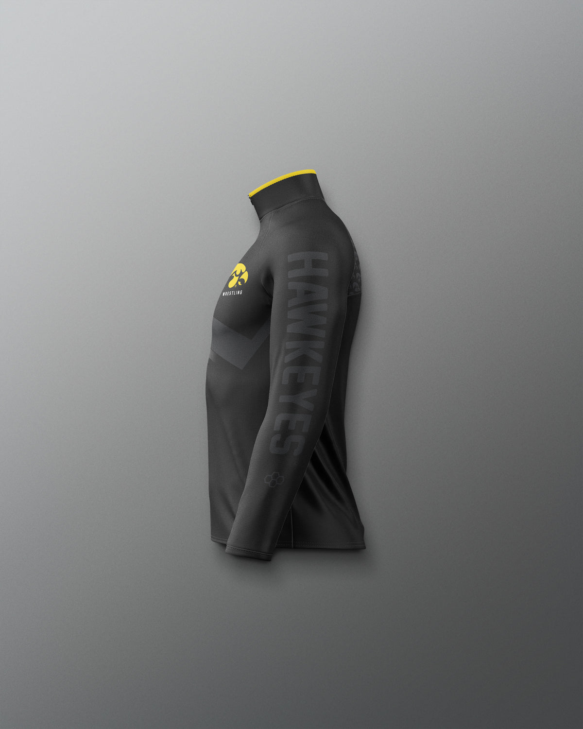 Maillot Elite 1/4 Zip sublimé pour jeunes Iowa Hawkeyes