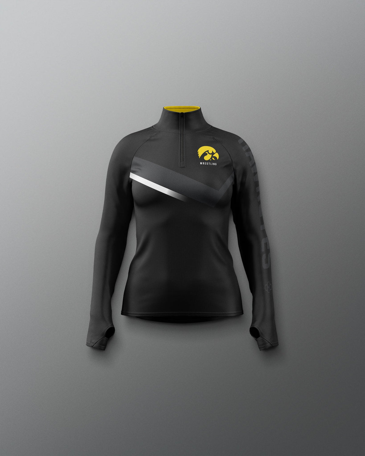 Maillot de lutte Iowa pour fille Elite 1/4 Zip sublimé