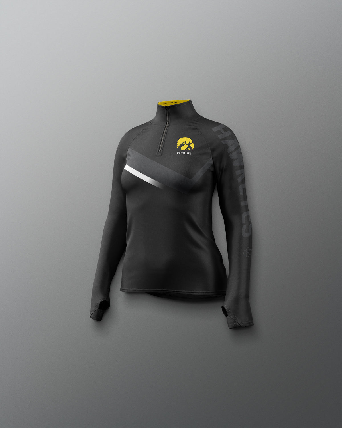 Maillot de lutte Iowa pour fille Elite 1/4 Zip sublimé