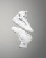 White high-top sneakers with RUDIS brand logo and Kyle Snyder KS logo on a gray background