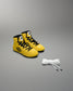 RUDIS Rocky International Youth Wrestling Shoes in yellow and black with alternate white laces.