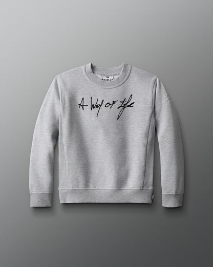 Scripted Motto Youth Crewneck