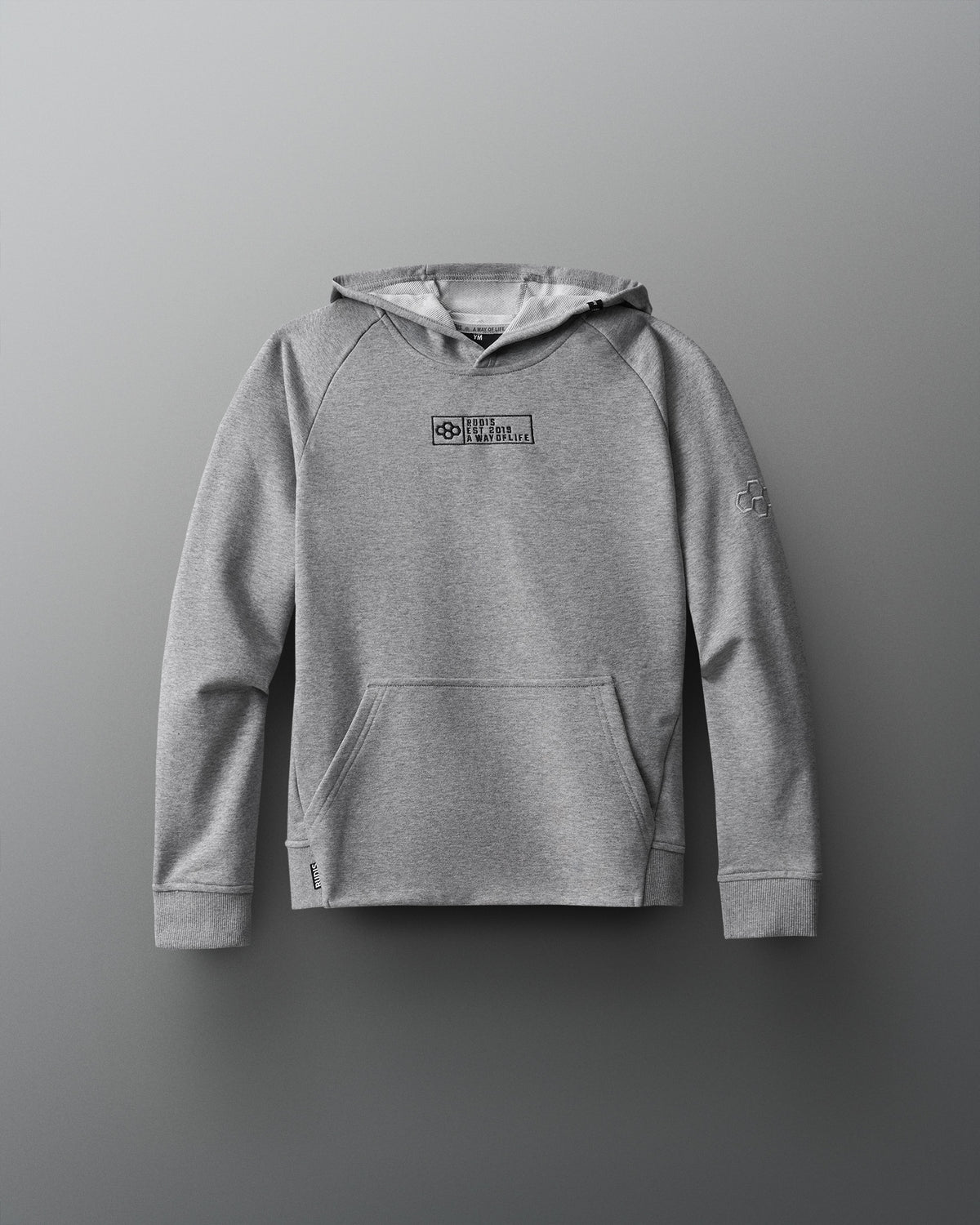 Sweat à capuche pour jeunes avec étiquette RUDIS