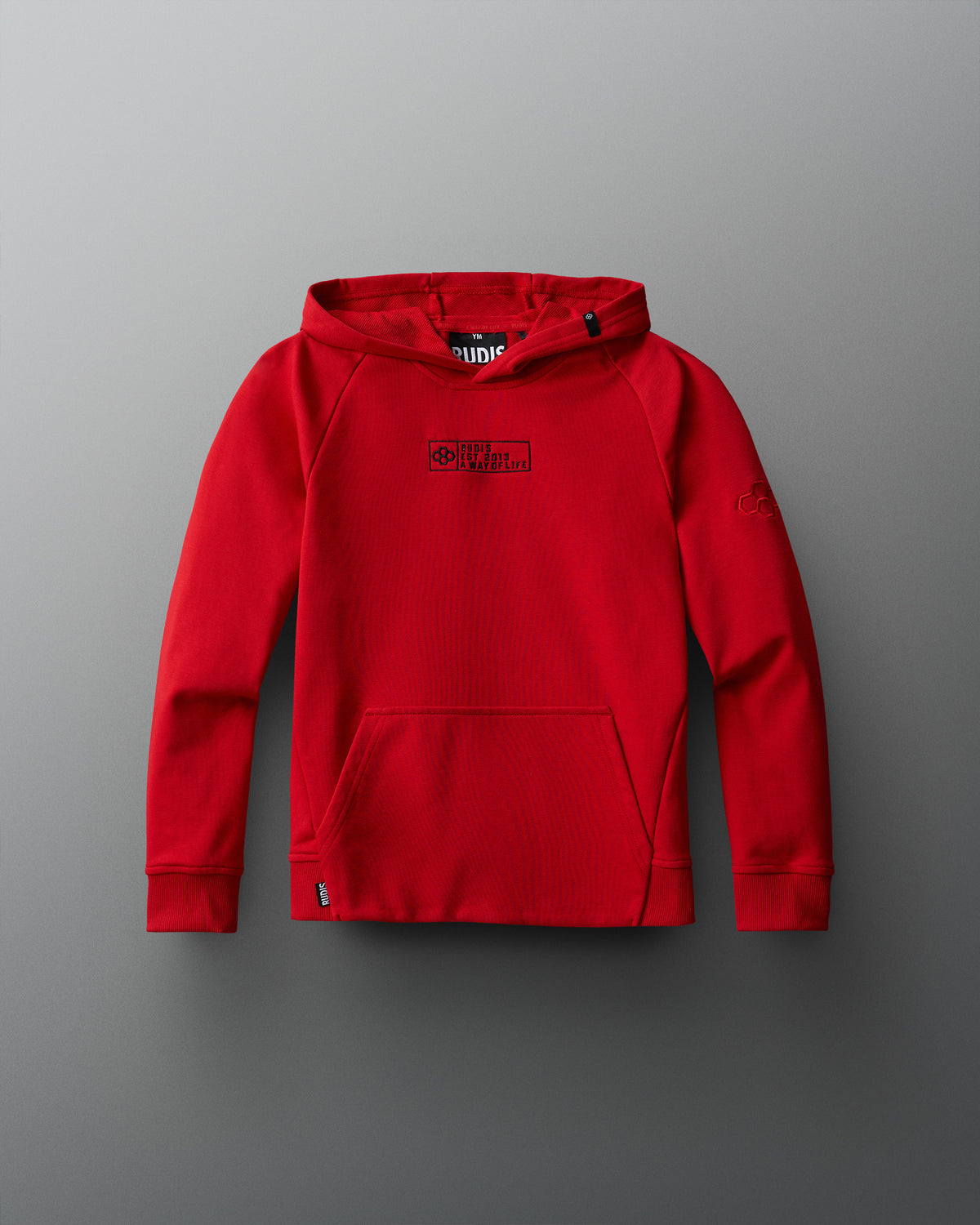 Sweat à capuche pour jeunes avec étiquette RUDIS