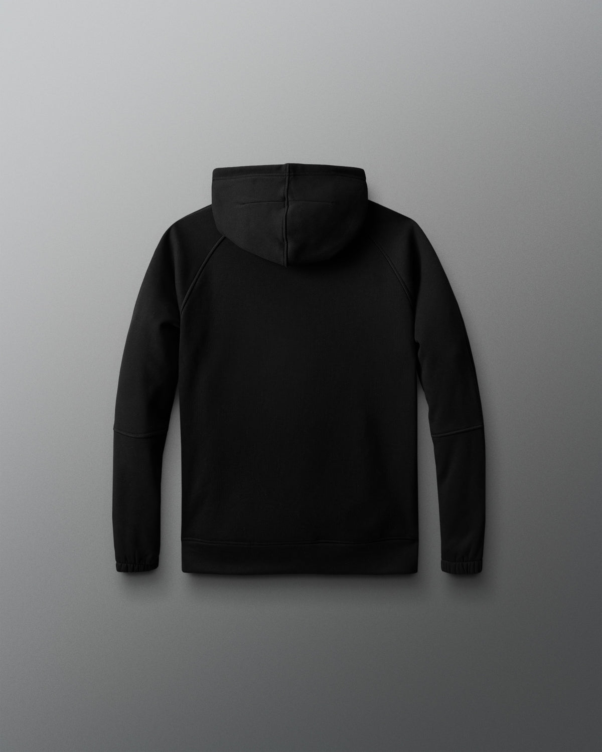 Black hoodie on a gray background