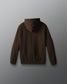 Brown hoodie on a light gray background