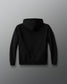 Black hoodie on a light gray background