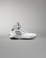 White Wrestling Shoe with black accents on a gray background
