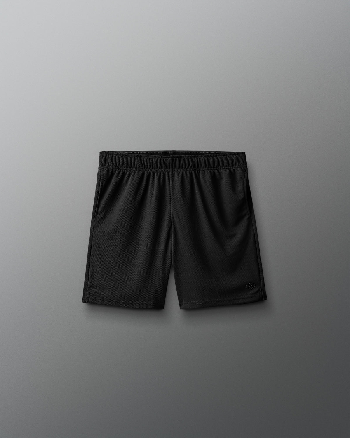 Black shorts on a gray background
