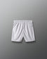 White athletic shorts on a gray background