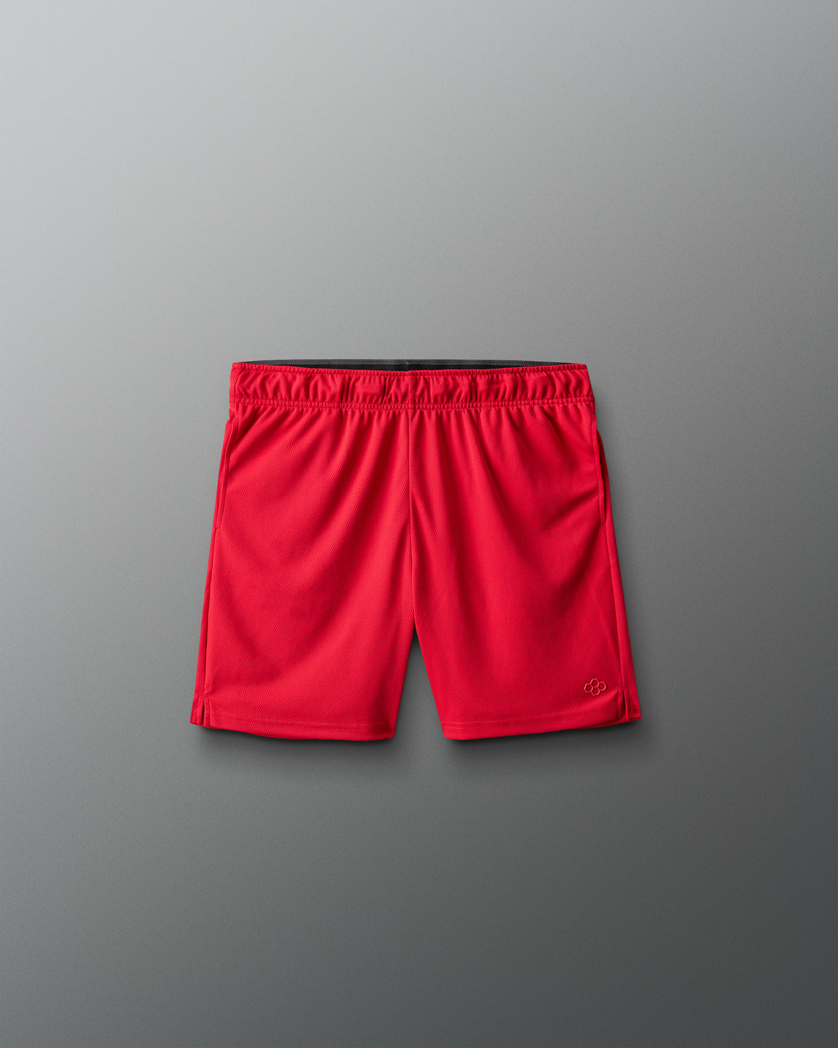 Red shorts on a gray background
