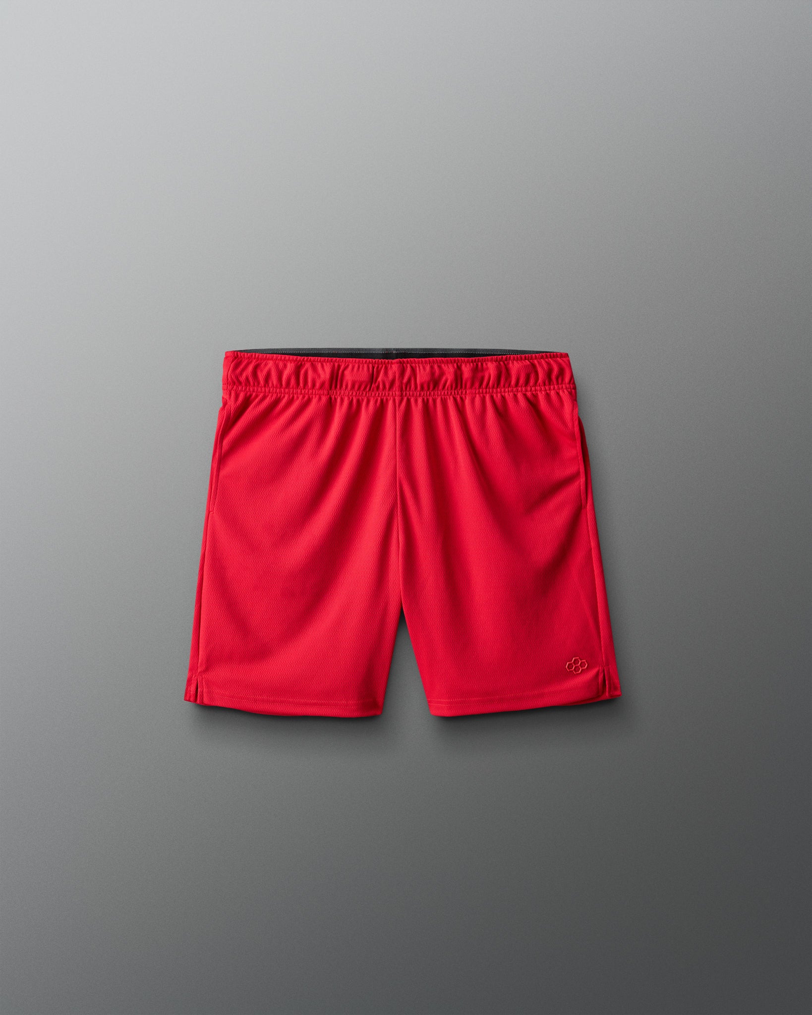 Red shorts on a gray background