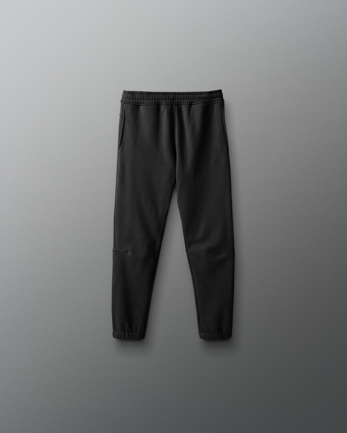 Black pants on a gray background