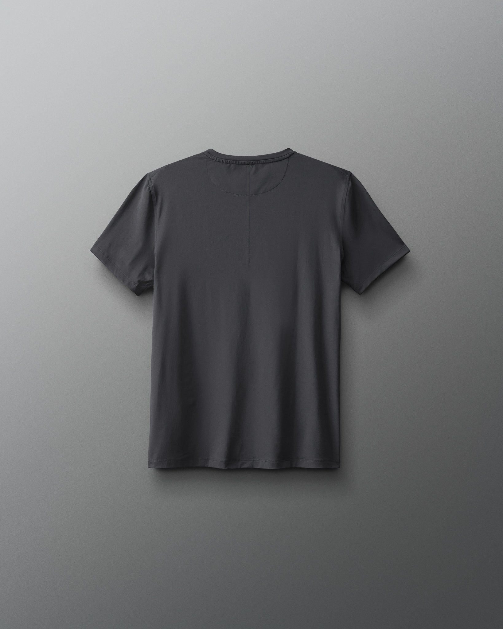 Black t-shirt on a gray background