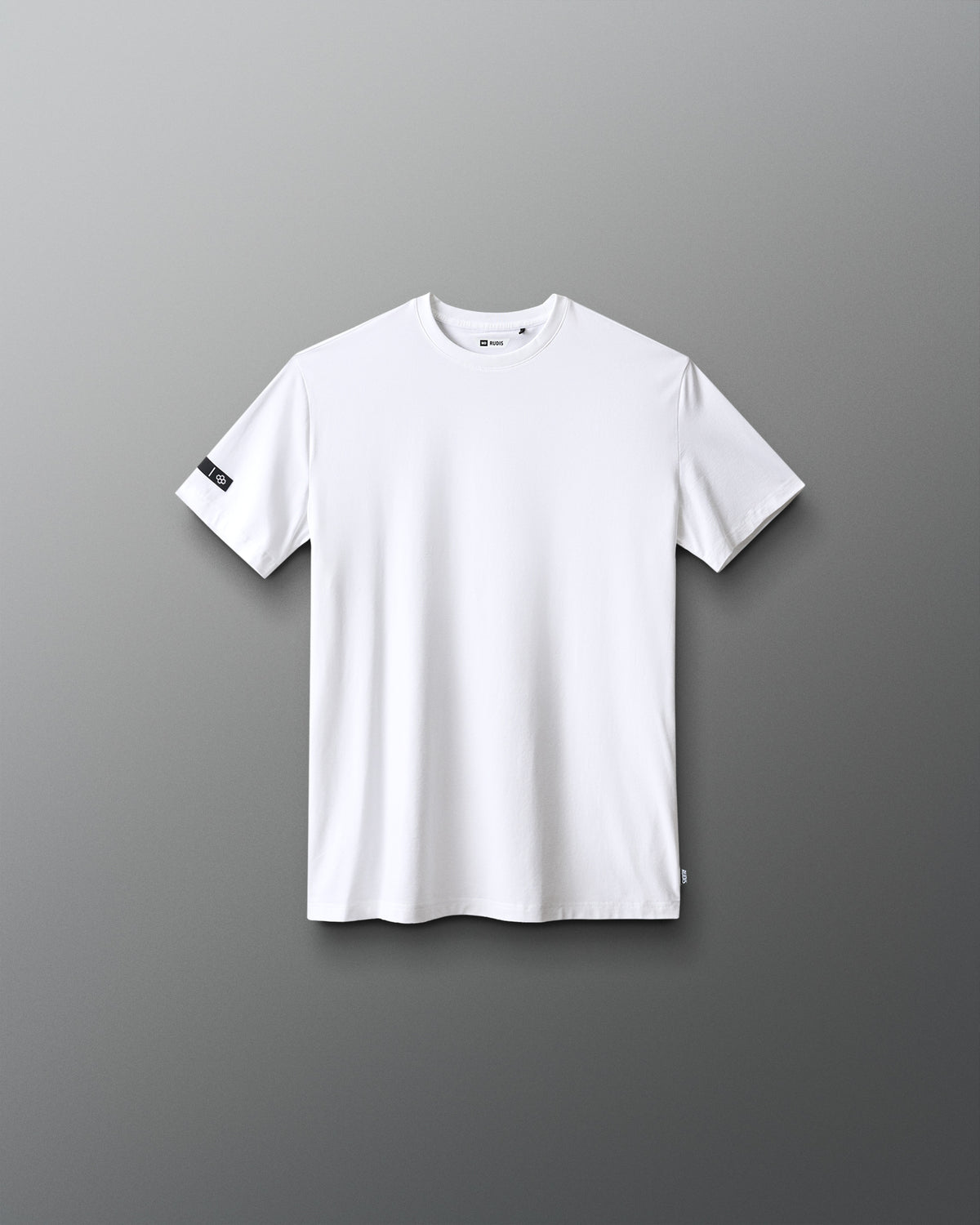 White t-shirt on a gray background