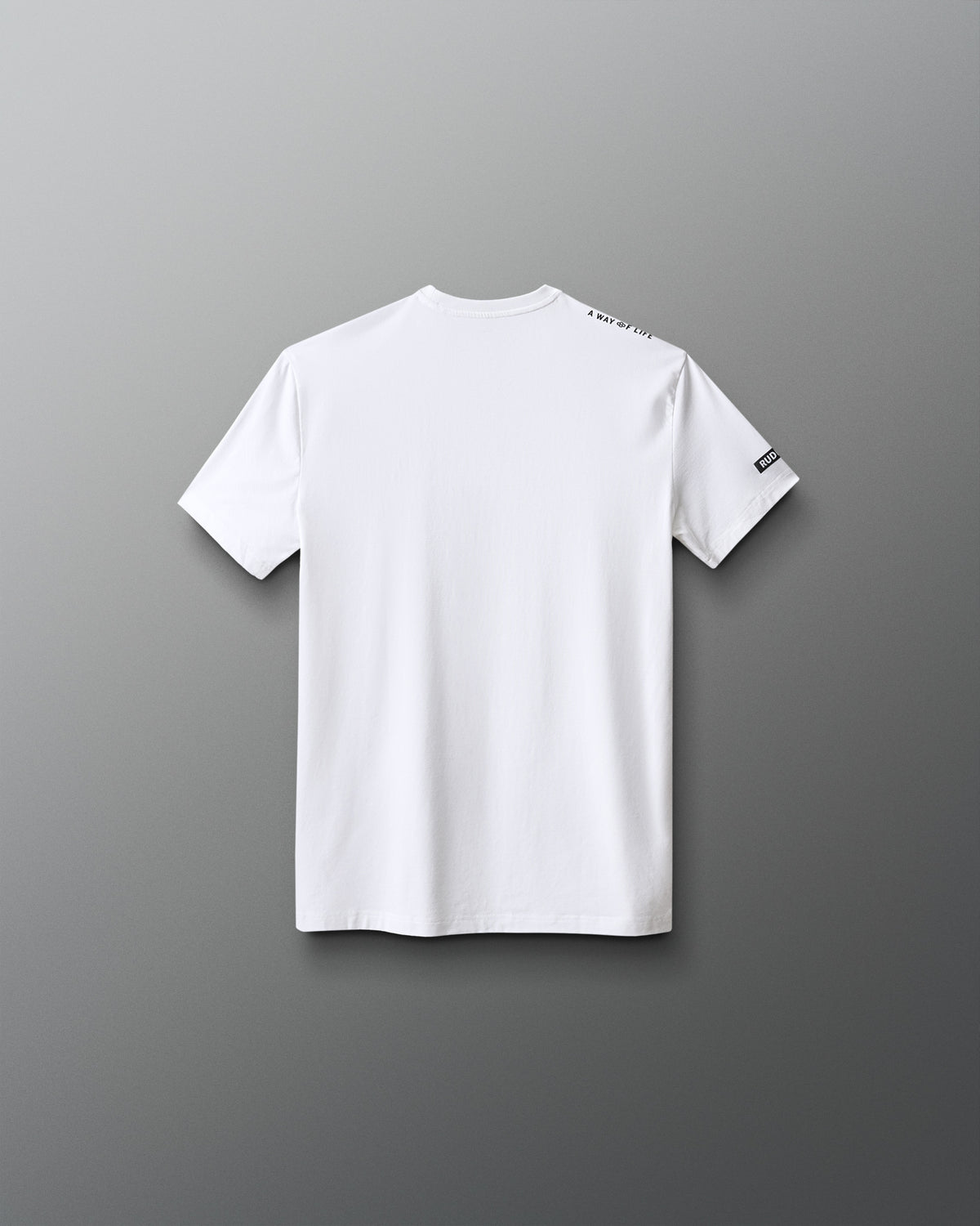 White t-shirt on a gray background