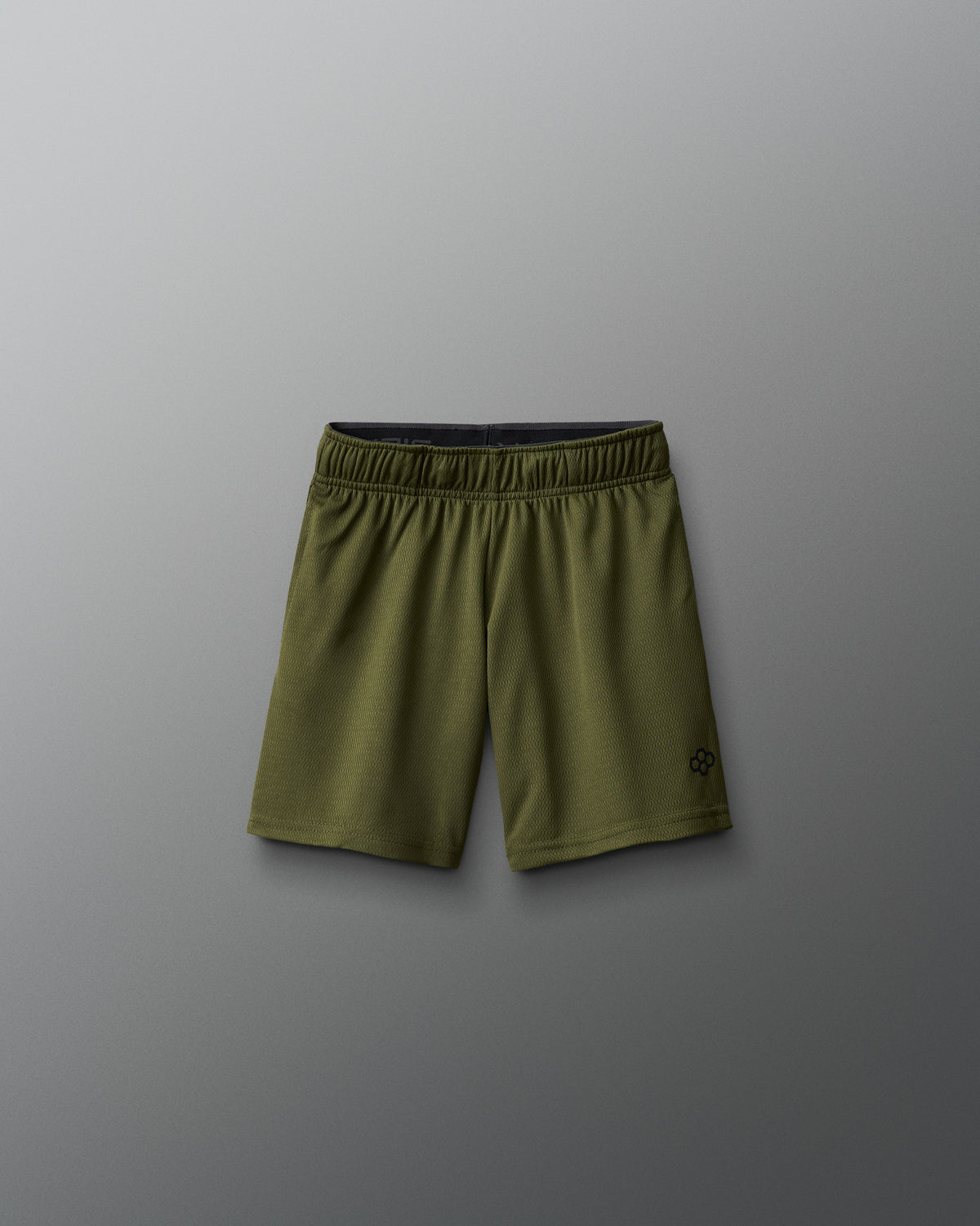 Short en maille pour jeunes RUDIS 6" - Vert armée