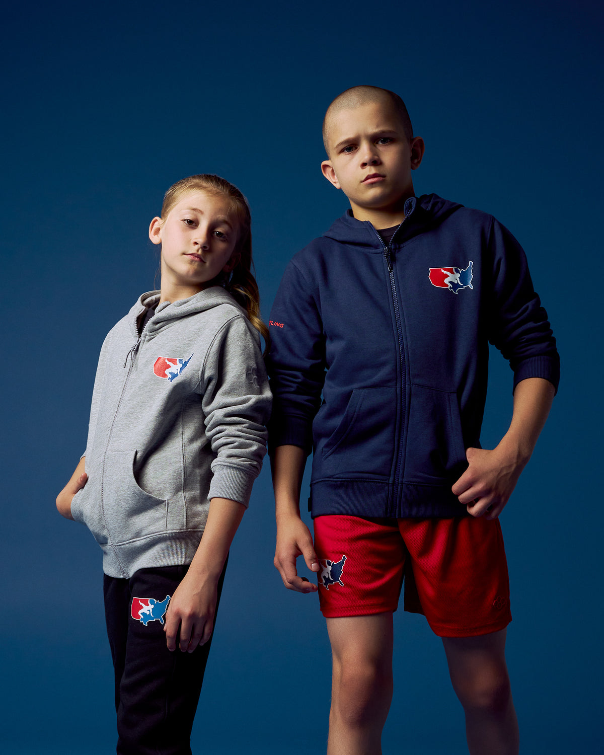 USA Wrestling Logo Youth Comfort Fleece Full Zip